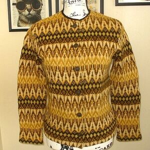 Vintage Womens Icelandic Cardigan Sweater
